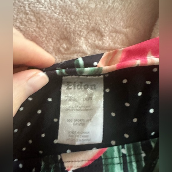 Eidon Brand Bikini peach, pink, green floral with B&W polka dots - Picture 2 of 3